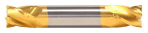1/16-Inch Double-End Stub-Length Square End Mill – 1/8" Flute, 1-1/2" Oal, 4-Flute Tin Coated 1