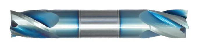 1/16" Solid Carbide Square End Mill – Single-End, Double-Ended Stub, 2-Flute, Sky-Coated, 1/8" Shank, 1/8" Flute, 1-1/2" Oal 1