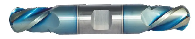 1/2-Inch Solid Carbide Ball Nose End Mill – Single-End, Double-Ended Stub Design, 1" Flute Length, 4" Overall Length, 4-Flute Sky Coat 1