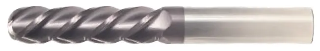 1.25" Ball End Mill – Single End, Extra-Long Reach, 1.25" Shank, 8.5" Flute, 11" Oal, 4-Flute, Altin Coated 1