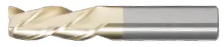 1/4" Zrn-Coated Center-Cut Spoon End Mill – 38° Helix, 3 Flutes, 0.030" Corner Radius, 1-1/8" Loc, 3" Oal For Aluminum Engraving & Texturing 1