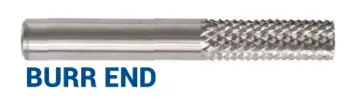 1/8" Uncoated Standard-Burr-End Carbide Burr – Flute Length 1/2", 1/8" Shank, 1-1/2" Oal 1