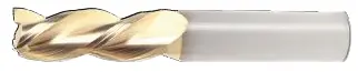 1-Inch Zrn-Coated Center-Cut Spoon End Mill – 38° Helix, 3-Flute, 3" Cutting Length, 6" Overall Length 1