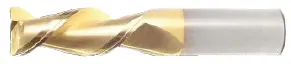 1-Inch Zrn-Coated Center-Cut Spoon End Mill – 45° Helix, 2-Flute, 2" Cutting Length, 4" Overall Length 1