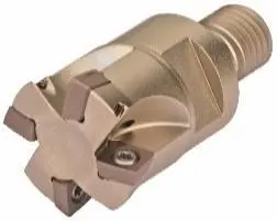 1" Modular End Mill Cutter — 1.378" Overall Length, 0.055" Cutting Depth, M12 Thread, 2-Pocket Configuration 1