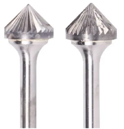 1" Sk Single-Cut 90° Deburring Carbide Burr – 1/2" Loc, 1/4" Shank, 2-3/4" Oal, Uncoated 1