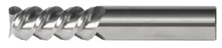 1" Uncoated High-Speed Finishing Spoon End Mill – 60° Helix, 4-Flute, 1-1/2" Loc, 4" Oal 1