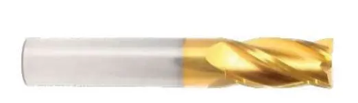 10Mm Tin-Coated Square End Mill – 4-Flute, 10Mm Shank, 22Mm Flute Length, 70Mm Overall Length 1