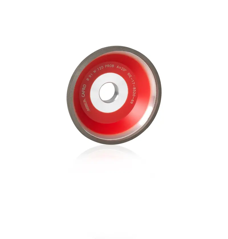 11V5X Electroplated Diamond Wheel – 100×4×6 Mm, 31.75 Mm Bore, B91 Grit, W125 Concentration, Top8 Bond 1