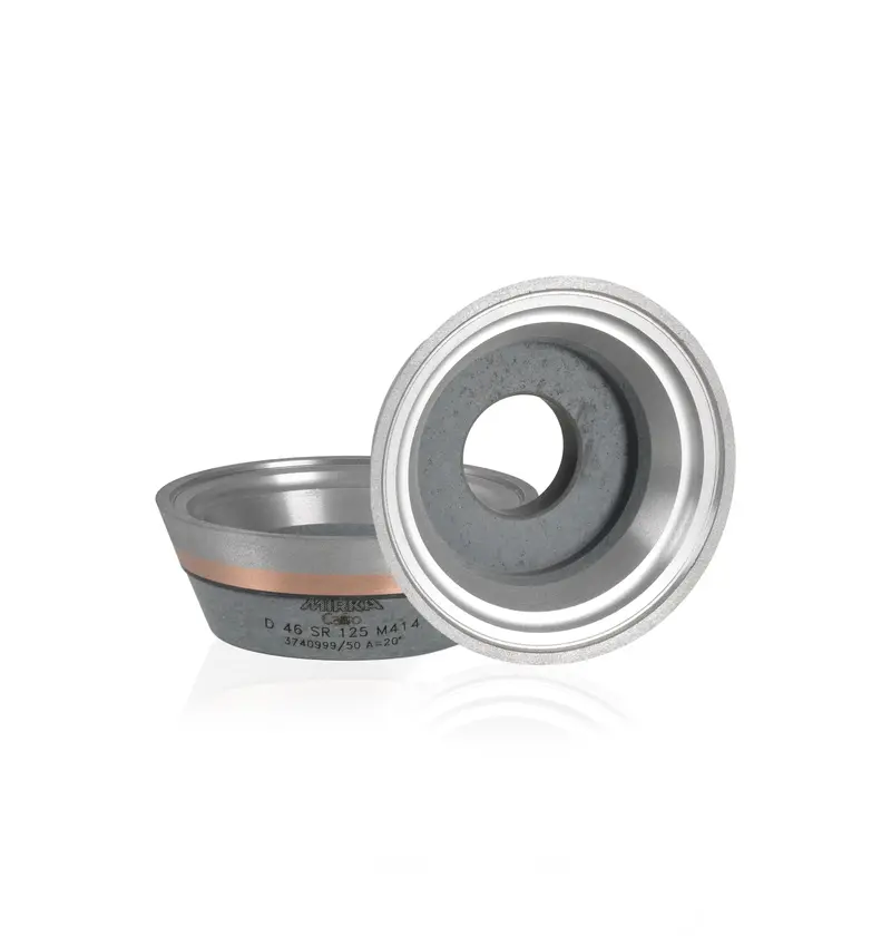 11V9G Diamond Grinding Wheel – 75X8X2Mm, 35° Taper, 31.75Mm Arbor, D64 Grit, 125% Concentration, Sr125 Hybrid Bond, Medium-Grade Application 1