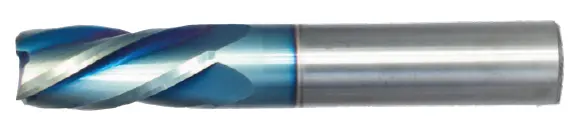 3/32" Two-Flute Square End Mill With Sky Coat – 3/8" Flute Length, 1-1/2" Overall Length 1