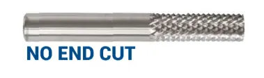 3/8" Uncoated Flat-End Carbide Burr – No End Cut, 1" Flute Length, 3/8" Shank, 2-1/2" Oal 1