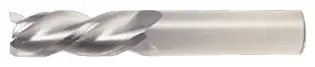 5/8" Uncoated Center-Cut Spoon End Mill – 45° Helix, 3-Flute, Mid-Length (3-1/2" Oal) For Non-Ferrous Machining 1