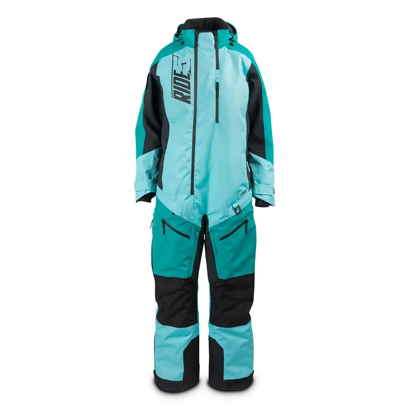 509 Allied Insulated Snowmobile Monosuit – Emerald & Mint Blue 1