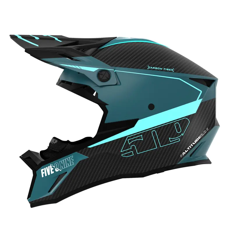 509 Altitude 2.0 Carbon Fiber 3K Snowmobile Helmet – Sharkskin Blue 2