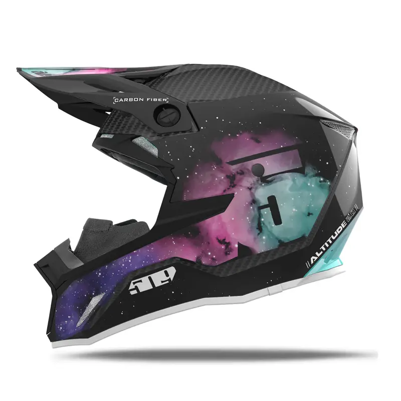 509 Altitude 2.0 Carbon Snowmobile Helmet – Galaxy Purple Design 2