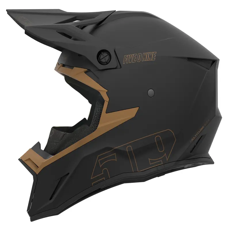 509 Altitude 2.0 Open-Face Snowmobile Helmet – Black Gum Finish 3