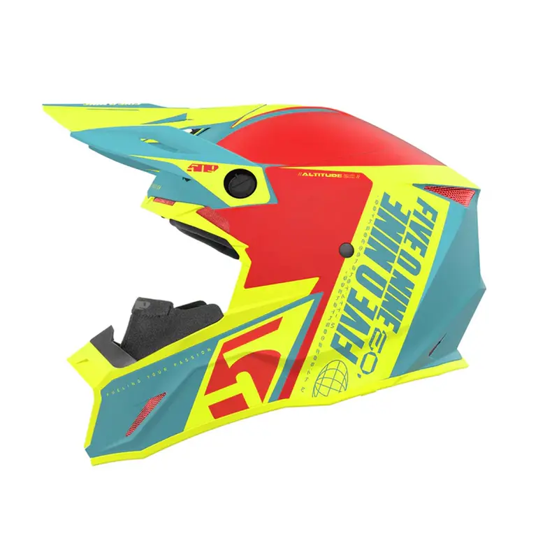 509 Altitude 2.0 Open-Face Snowmobile Helmet – Fidlock Clasp, Lightweight, Ultrabeast Red (Fmvss 218) 3