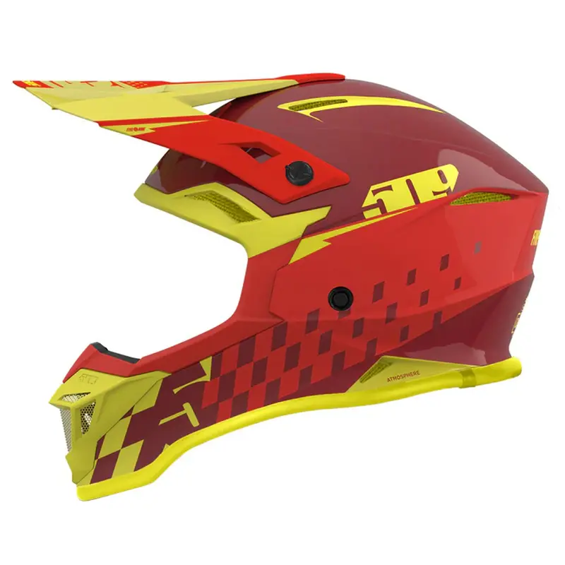 509 Atmosphere Off-Road Helmet – Dot/Ece/Fmvss 218 Certified, Vented, Double D-Ring (Roosta Red) 1
