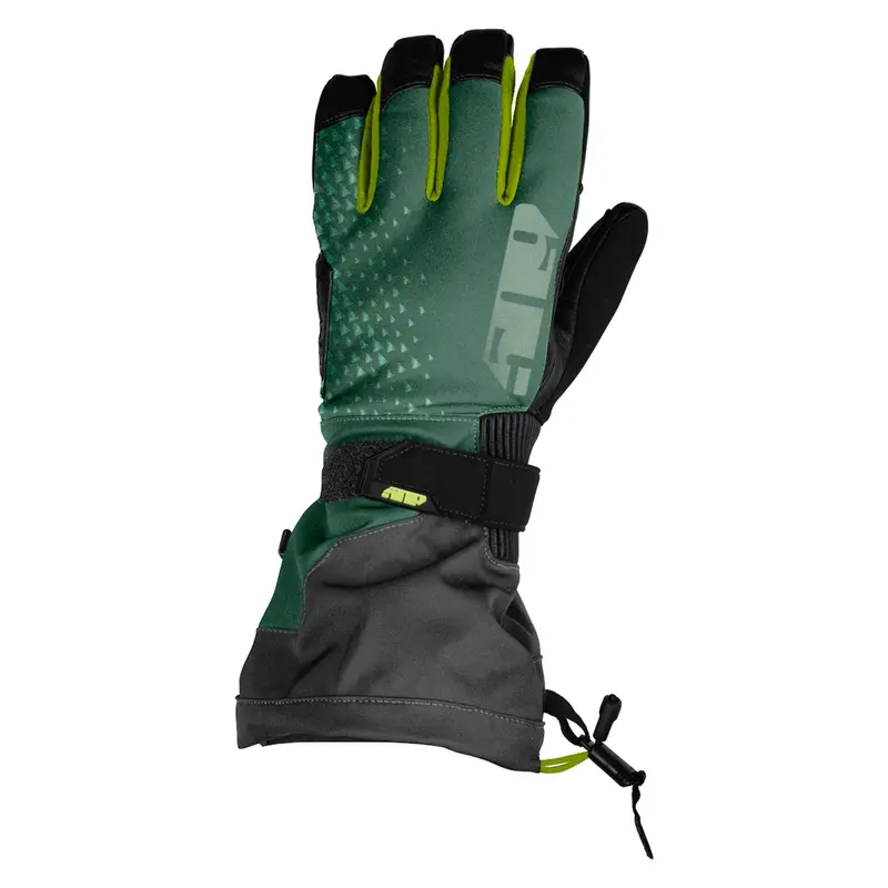 509 Backcountry Gauntlet Snowmobile Gloves In Hyper Bass Green 3