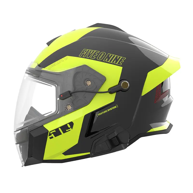 509 Delta V Commander Full-Face Snowmobile Helmet – High-Visibility Yellow 1