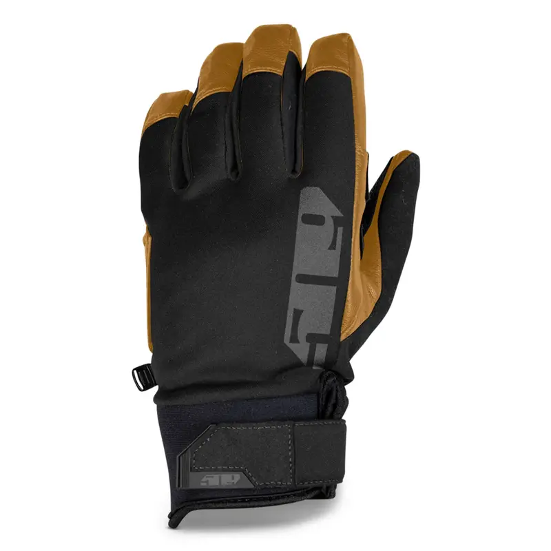 509 Freeride Standard Snowmobile Gloves – Buckhorn Design In Black & Brown 2
