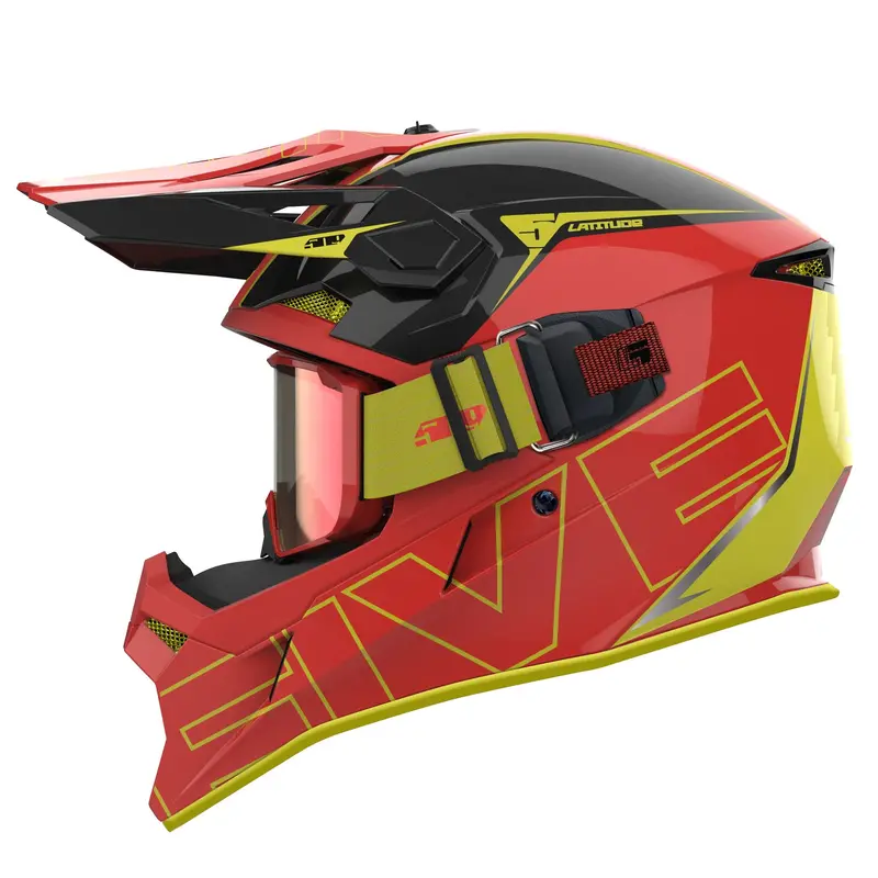 509 Latitude Ignite Heated & Vented Helmet With Fidlock Clasp – Red-Vis Model (Fmvss-218 Certified) 1