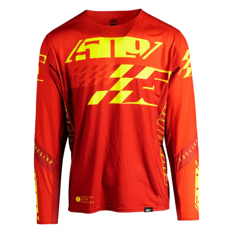 509 Race 5 Long-Sleeve Jersey – Lightweight, Perforated, Drop-Tail Design (Roosta Red) 1