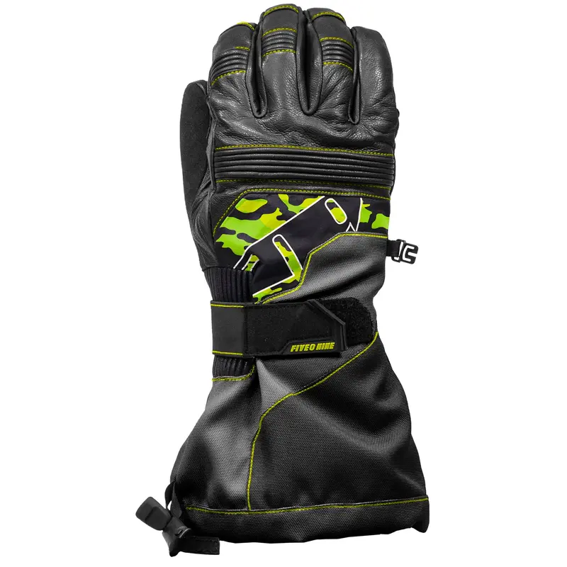 509 Range Gauntlet Snowmobile Gloves In Covert Camo Black
