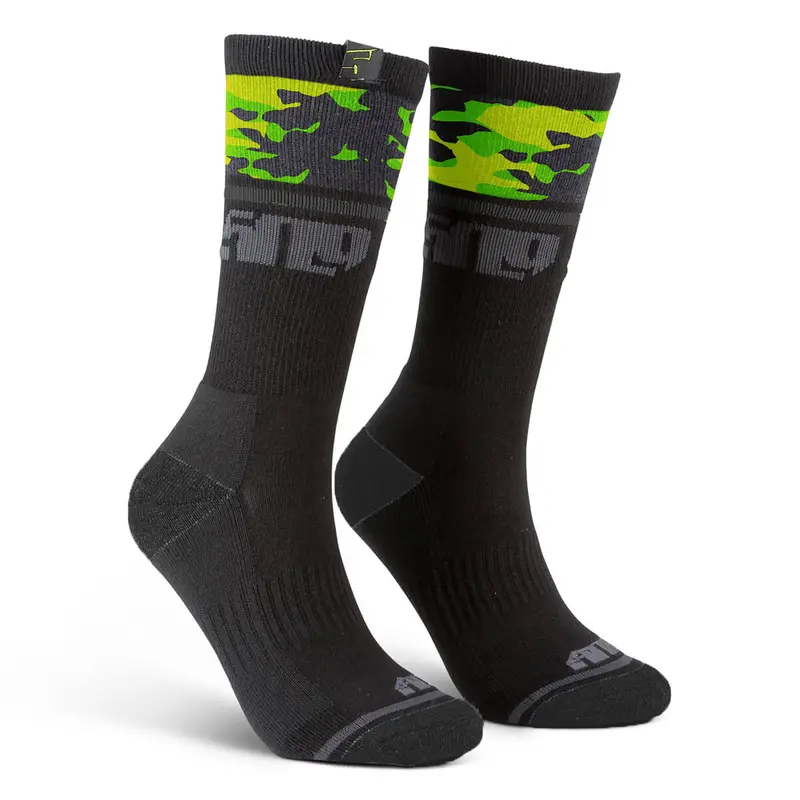 509 Route 5 Snowmobile Crew Socks – Covert Camo Black 1