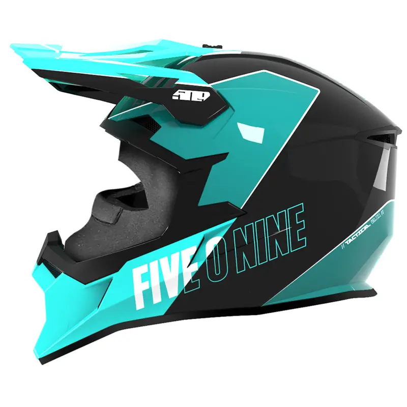 509 Tactical 2.0 Open-Face Snowmobile Helmet – Emerald Blue 2