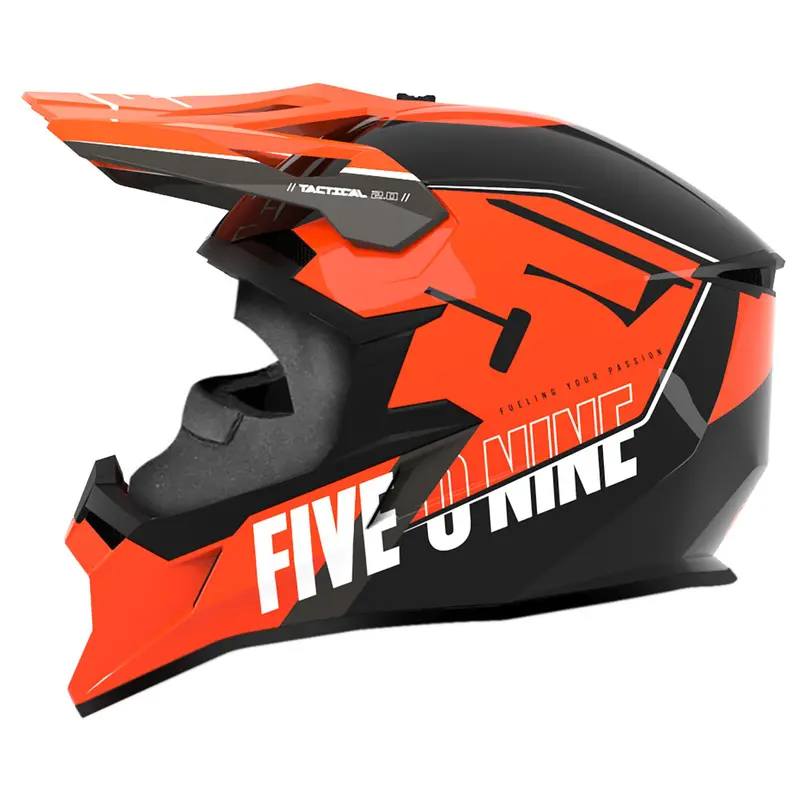 509 Tactical 2.0 Open-Face Snowmobile Helmet – Orange Impact-Resistant Design 1