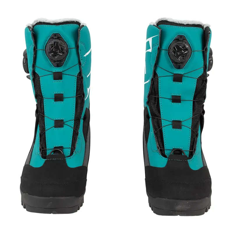 509 Women’S Raid Double Boa Emerald Blue Snowmobile Boots 1