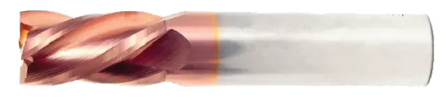 9/64" Square End Mill – Single-End, 9/16" Flute Length, 2" Overall Length, 4-Flute Ticn Coated 1