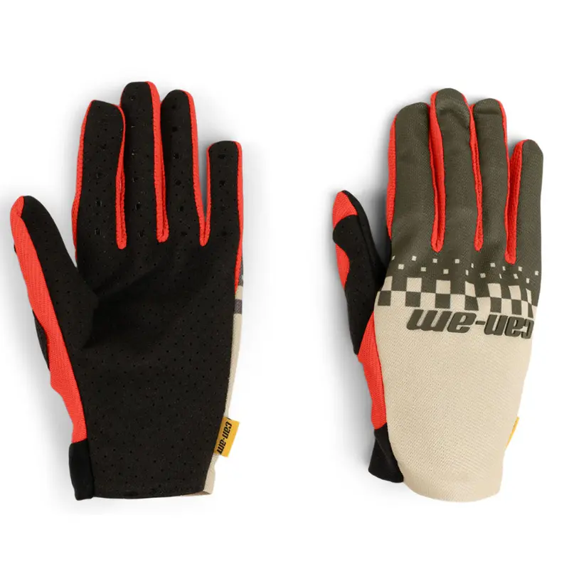 Can-Am Steer Standard Snowmobile Gloves – Army Green & Beige 1