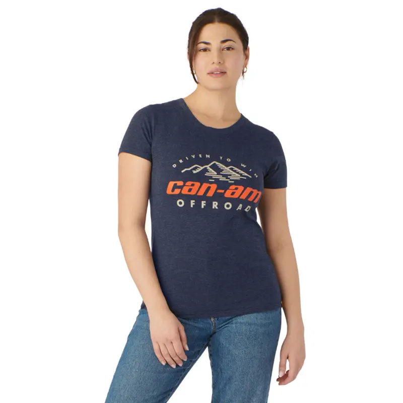Can-Am Women’S Driven To Win T-Shirt – Navy Blue 1