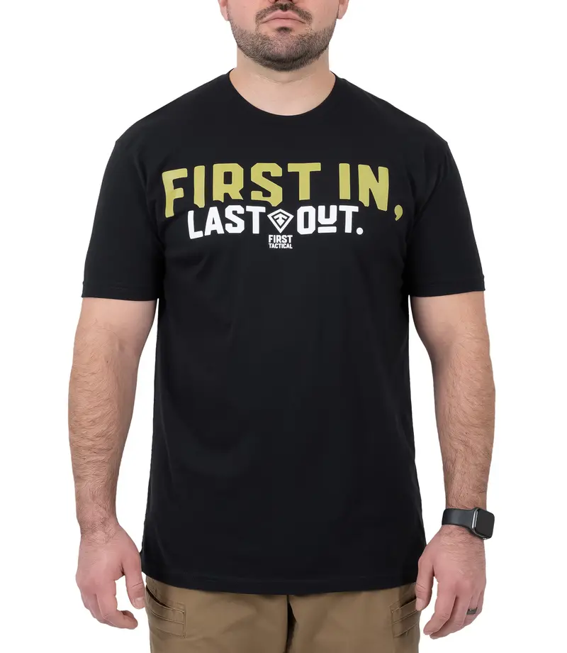 First In Last Out Duty-Themed T-Shirt 1