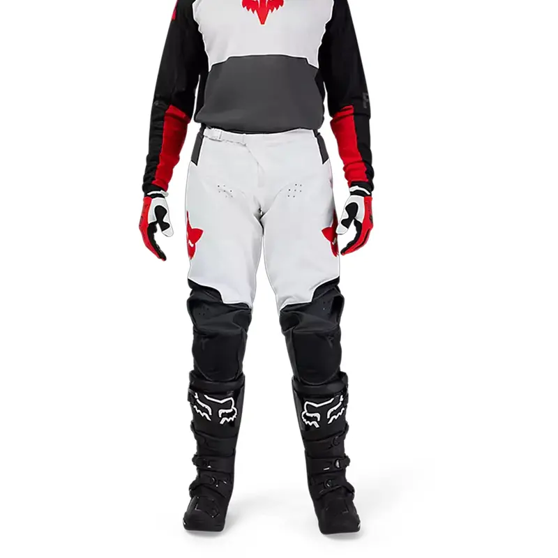 Fox Racing 180 Flow Pants – Rap Heat & Abrasion Resistance, Trumotion Stretch, White/Red 4