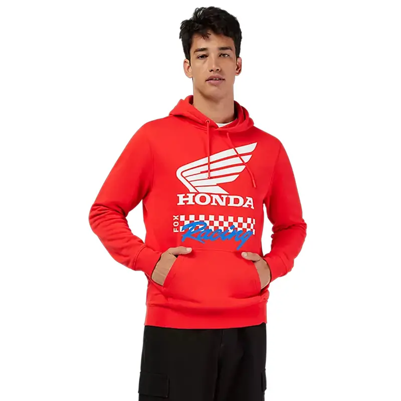 Fox Racing Men'S Honda Hoodie – Red Pullover Sweatshirt With Premium Softness 1