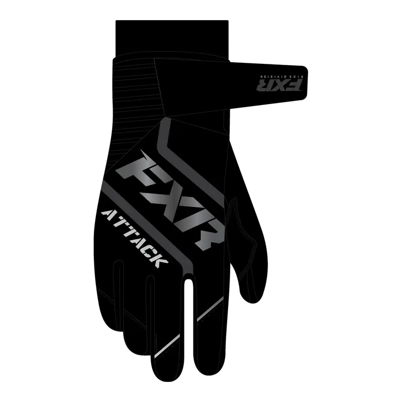 Fxr Attack Insulated Black Snowmobile Gloves 1