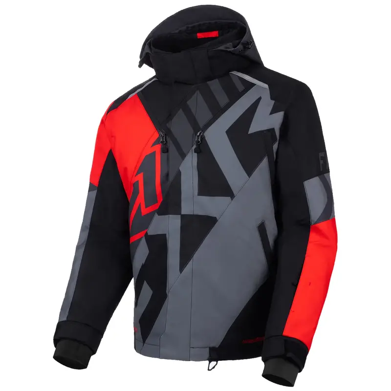 Fxr Cold Cross Cx Insulated Jacket – Red/Black/Grey Colorway, Breathable & Weather-Resistant 1