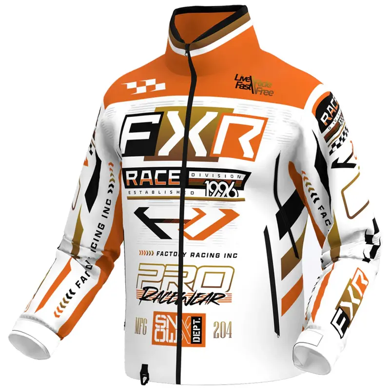 Fxr Cold Cross Rr Unlined Performance Jacket – Dry Vent System, Water-Resistant White/Kash Orange 1