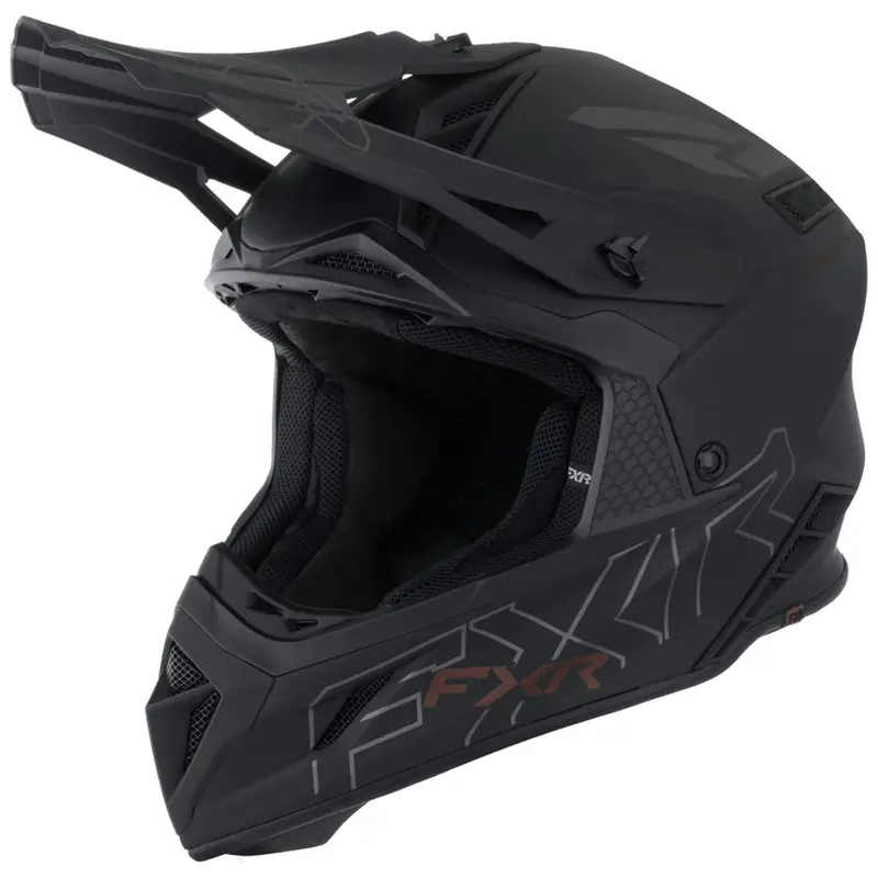 Fxr Helium Prime Lightweight Motorcycle Helmet – Solid Black Fiberglass Shell, Quick-Release System (Fmvss 218) 1