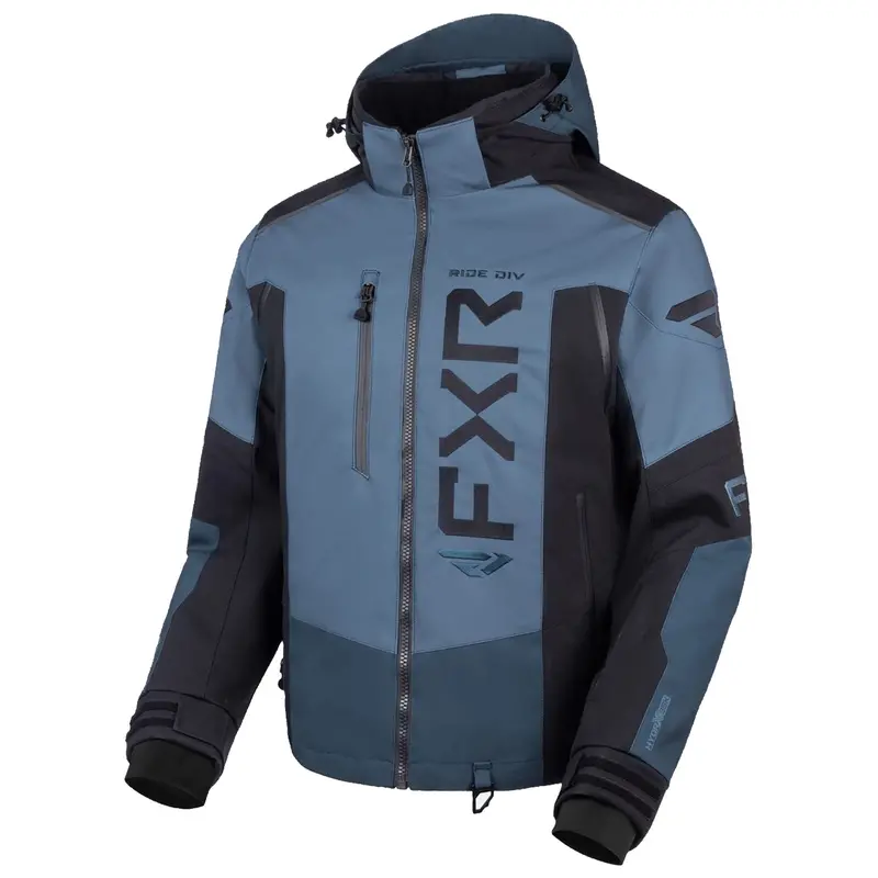 Fxr Men’S Helium X 2-In-1 Snowmobile Jacket – Waterproof, Windproof, Hydrx, Steel/Black 1