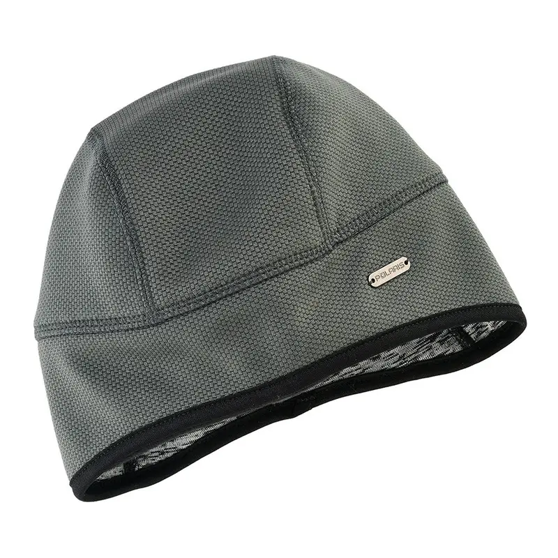 Gray Tech Mesh Beanie Featuring Metallic Polaris Logo Tag 1