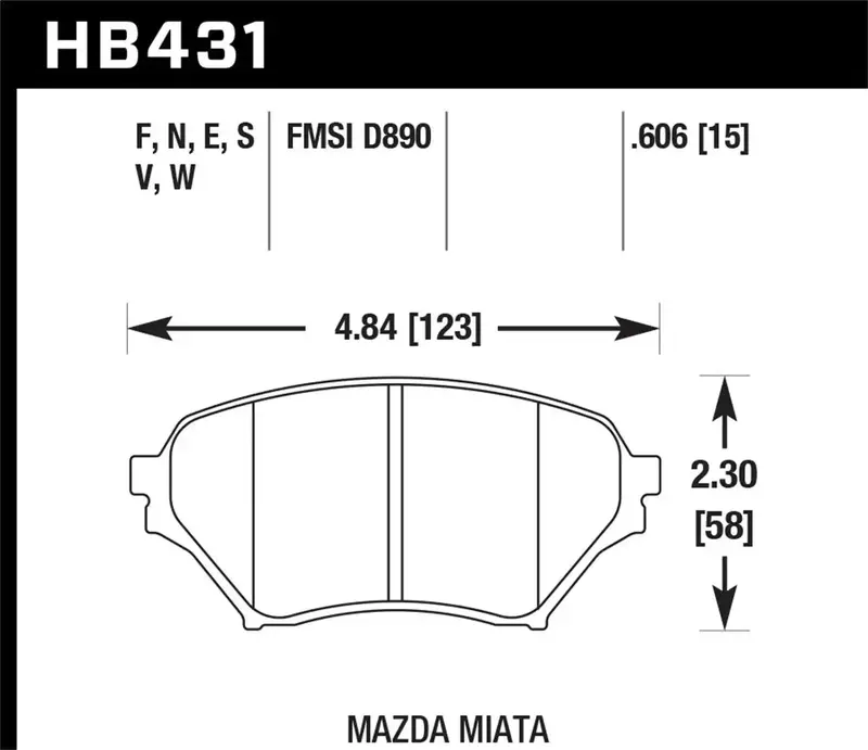 Hawk Performance Dtc-60 Brake Pads – High-Temp Racing Compound, 0.606-Inch Thickness 1