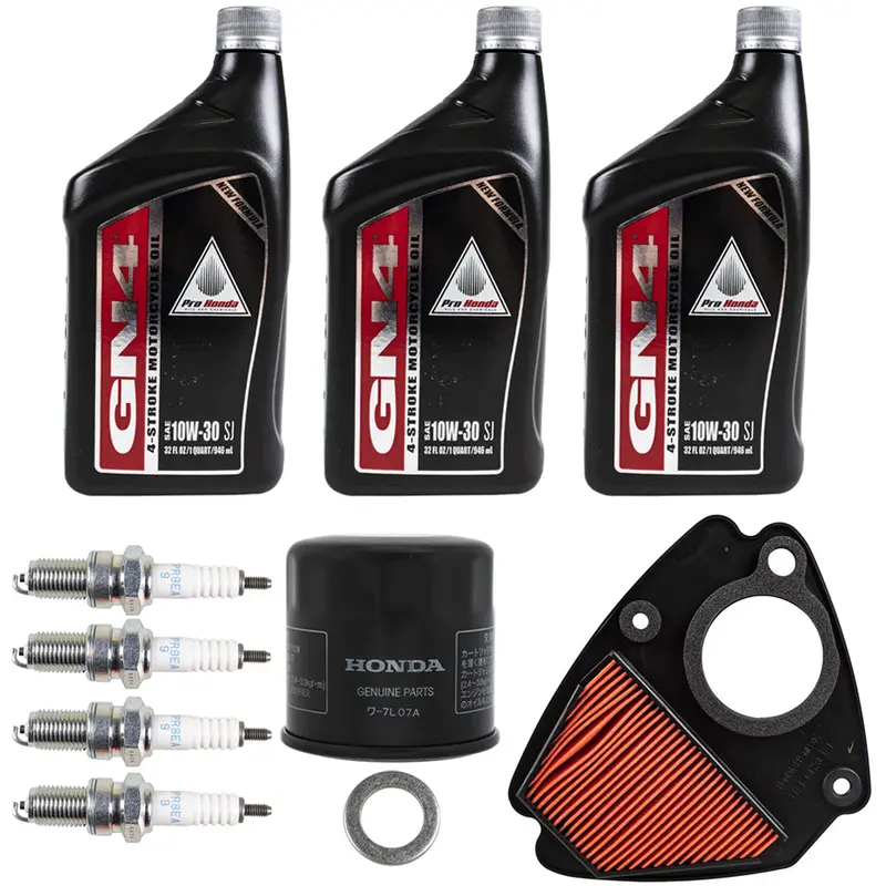 Honda Gn4 Oil Change Kit With Air Filter & Spark Plugs For Shadow Motorcycles (1999–2007) 1