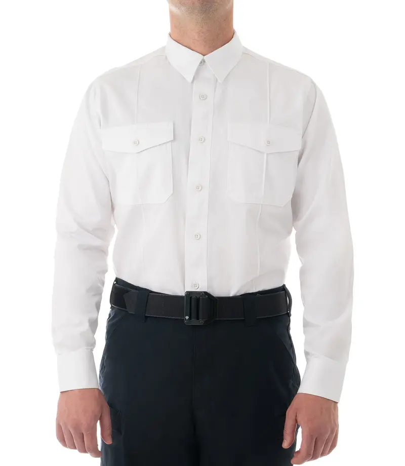 Men’S Cotton Station Long Sleeve Uniform Shirt