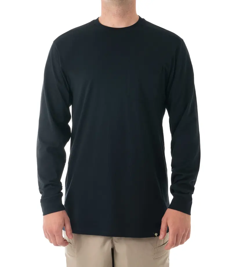 Men'S Tactix Long-Sleeve Cotton T-Shirt With Chest Pocket 1