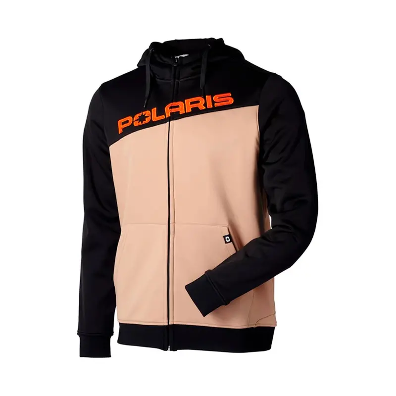 Men'S Tech Full-Zip Hoodie – Tan Beige Performance Outer Layer By Polaris 1